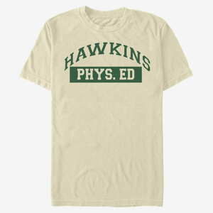 Queens Netflix Stranger Things - Hawkins Phys Ed Men's T-Shirt Natural