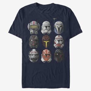 Queens Star Wars: Clone Wars - Clone Helmets Men's T-Shirt Navy Blue
