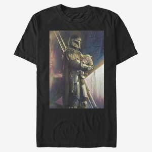 Queens Star Wars: The Mandalorian - Madalorian And The Child Men's T-Shirt Black