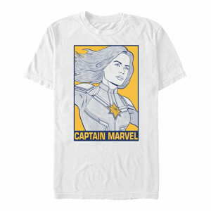 Queens Marvel Avengers: Endgame - Pop Captain Marvel Men's T-Shirt White