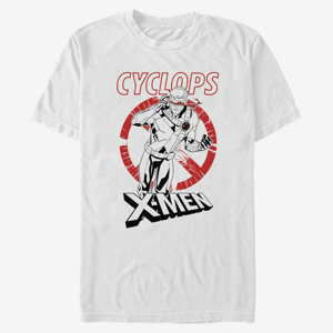 Queens Marvel X-Men - CYCLOPS RED WHITE BLACK Men's T-Shirt White