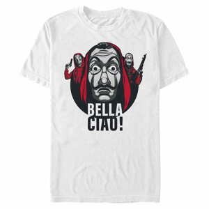 Queens Netflix Money Heist - Ciao Circle Trio Men's T-Shirt White