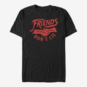 Queens Netflix Stranger Things - Friends Don't Lie Men's T-Shirt Black