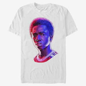 Queens Netflix Stranger Things - Lucas Big Face Men's T-Shirt White