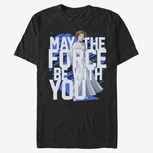 Queens Star Wars: Classic - Force Stack Leia Men's T-Shirt Black