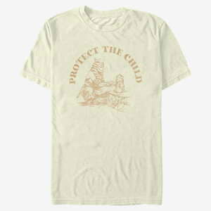 Queens Star Wars: The Mandalorian - PROTECT THE CHILD Men's T-Shirt Natural