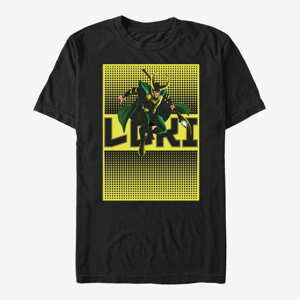 Queens Marvel - Halftone Loki Men's T-Shirt Black