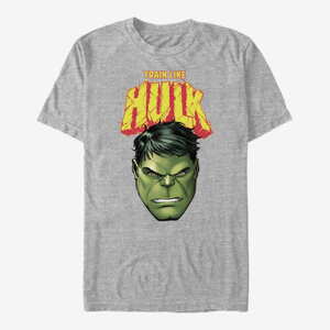 Queens Marvel Avengers - Hulk Face Men's T-Shirt Heather Grey