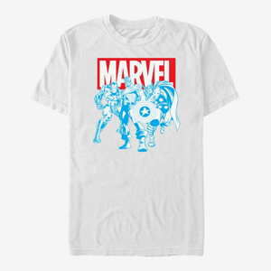 Queens Marvel Avengers Classic - Red White Blue Avengers Men's T-Shirt White