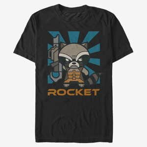 Queens Marvel GOTG Classic - Rocket Kawaii Men's T-Shirt Black