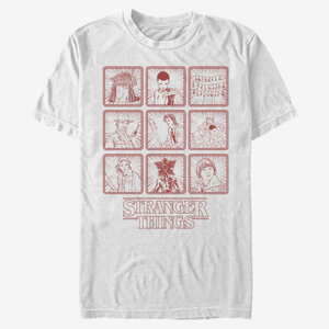 Queens Netflix Stranger Things - Season One Line Men's T-Shirt White