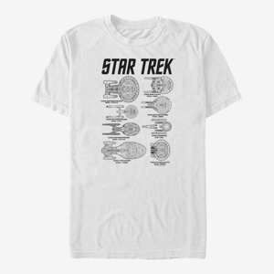 Queens Paramount Star Trek - Ships of Trek Men's T-Shirt White