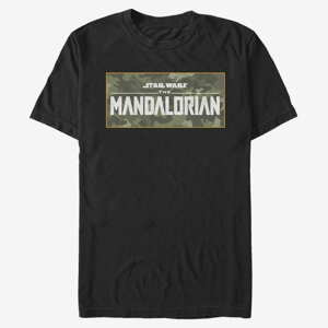 Queens Star Wars: The Mandalorian - Mando Camo Logo Men's T-Shirt Black