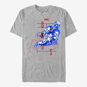 Queens Marvel - Ironman Blue Men's T-Shirt Heather Grey