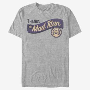 Queens Marvel Avengers Classic - Mad Titan Jersey Men's T-Shirt Heather Grey