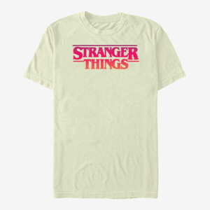 Queens Netflix Stranger Things - Grunge ST Logo Men's T-Shirt Natural