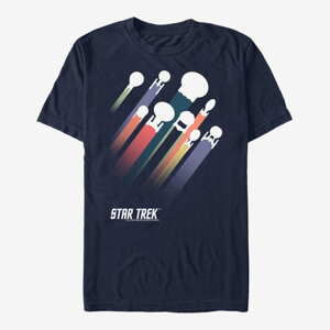 Queens Paramount Star Trek - Ship Streaks Men's T-Shirt Navy Blue