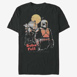 Queens Star Wars Book of Boba Fett - Sunset Boba Men's T-Shirt Black