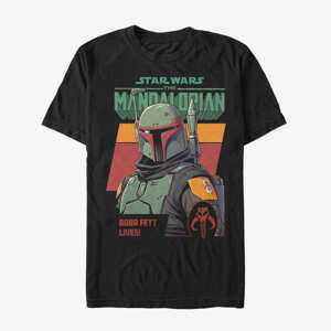 Queens Star Wars: The Mandalorian - Fett Lives Men's T-Shirt Black