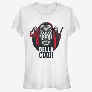 Queens Netflix Money Heist - Ciao Circle Trio Women's T-Shirt White