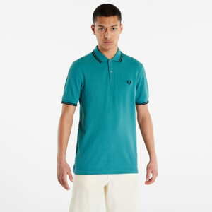 Tričko s krátkým rukávem FRED PERRY Twin Tipped Fred Perry Shirt Deep Mint