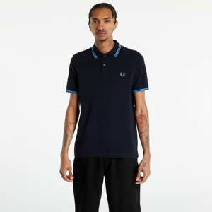 Tričko s krátkým rukávem FRED PERRY Twin Tipped Fred Perry Shirt Navy/ Soft Blue