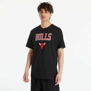 Tričko s krátkým rukávem New Era Chicago Bulls NBA Team Logo Black T-Shirt Black/ Front Door Red
