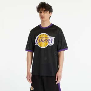 Tričko s krátkým rukávem New Era Los Angeles Lakers NBA Team Logo Mesh Oversized T-Shirt Black/ True Purple