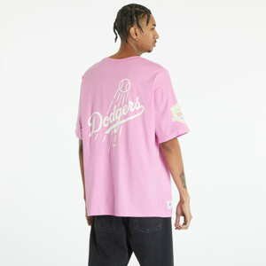 Tričko s krátkým rukávem New Era Los Angeles Dodgers MLB Pastel Oversized T-Shirt UNISEX Wild Rose/ Off White