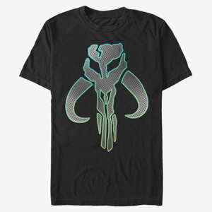 Queens Star Wars: The Mandalorian - Mando Silver Unisex T-Shirt Black