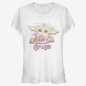 Queens Star Wars: The Mandalorian - Grogu Cute Women's T-Shirt White