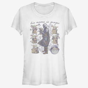 Queens Star Wars: The Mandalorian - Grogu Floral Women's T-Shirt White