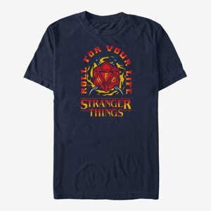 Queens Netflix Stranger Things - Fire and Dice Unisex T-Shirt Navy Blue