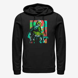 Queens Star Wars: The Mandalorian - Neon Mando Unisex Hoodie Black