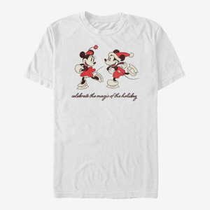 Queens Disney Mickey Classic - Vintage Holiday Skaters Unisex T-Shirt White