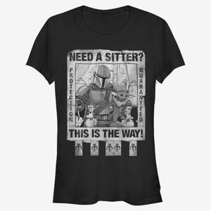 Queens Star Wars: The Mandalorian - Protection Guaranteed Women's T-Shirt Black