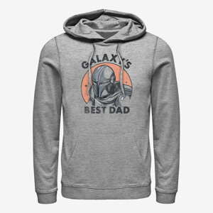 Queens Star Wars: The Mandalorian - Galaxy Mando Unisex Hoodie Heather Grey