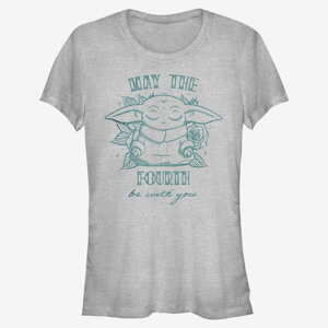 Queens Star Wars: Mandalorian - Fourth Of Grogu Women's T-Shirt Heather Grey