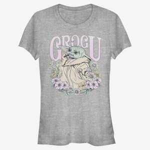 Queens Star Wars: The Mandalorian - Springtime for Grogu Women's T-Shirt Heather Grey