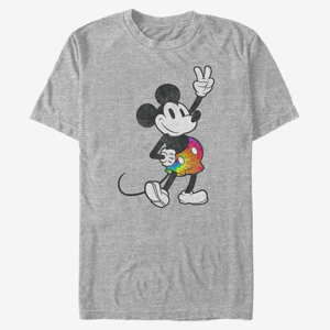 Queens Disney Classics Mickey Classic - Tie Dye Mickey Stroked Unisex T-Shirt Heather Grey