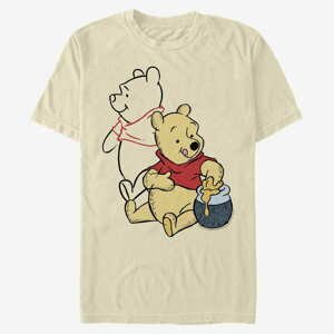 Queens Disney Winnie The Pooh - Pooh Line art Unisex T-Shirt Natural