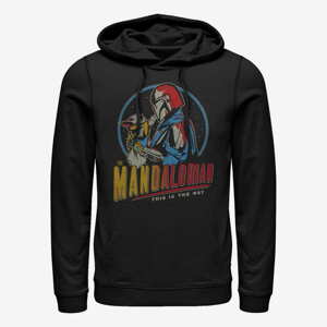 Queens Star Wars: Mandalorian - Dark Rainbow Unisex Hoodie Black