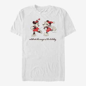 Queens Disney Mickey Classic - Vintage Holiday Skaters Unisex T-Shirt White