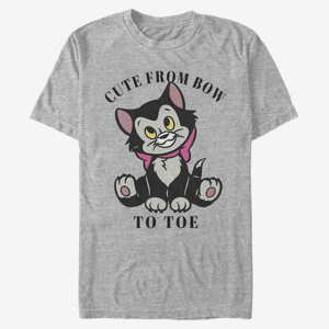 Queens Disney Classics Pinocchio - Cute Figaro Unisex T-Shirt Heather Grey