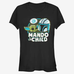 Queens Star Wars: The Mandalorian - Satruday Cartoon Women's T-Shirt Black