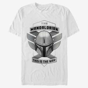 Queens Star Wars: The Mandalorian - Mando Helmet lite Unisex T-Shirt White