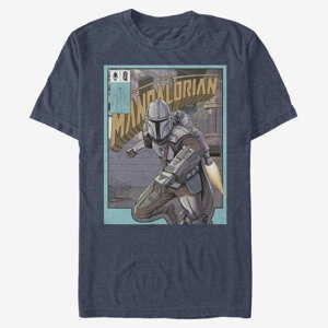 Queens Star Wars: The Mandalorian - Mandalorian Flight Poster Unisex T-Shirt Vintage Heather Navy