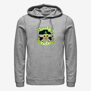 Queens Star Wars: The Mandalorian - Grogu Rainbow Unisex Hoodie Heather Grey