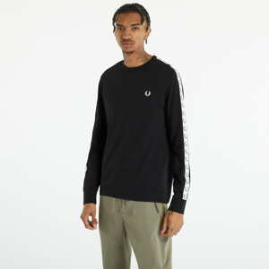 FRED PERRY Taped Long Sleeve T-shirt Black