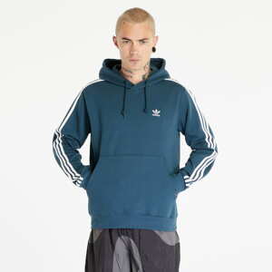 Mikina adidas Originals 3-Stripes Fleece Hoodie Forest Green